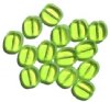 10 14mm Flat Cut Oval Window Bead Green